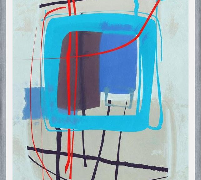 Cuadro Abstract Blue Red