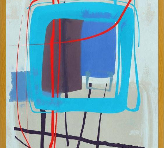 Cuadro Abstract Blue Red
