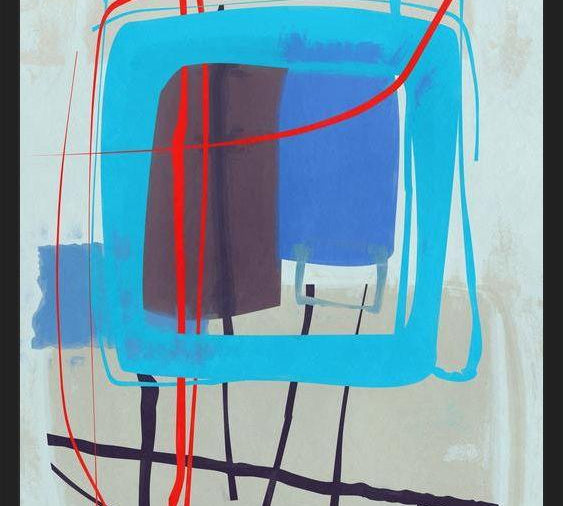 Cuadro Abstract Blue Red