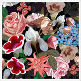 Cuadro Heirloom floral art bouquet black