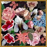 Cuadro Heirloom floral art bouquet black