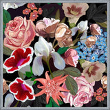 Cuadro Heirloom floral art bouquet black