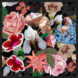Cuadro Heirloom floral art bouquet black