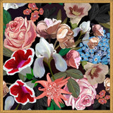 Cuadro Heirloom floral art bouquet black