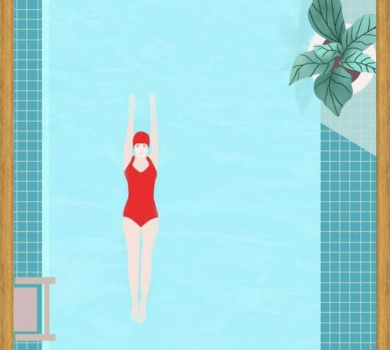 Cuadro Girl with red swimsuit 2