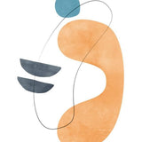 Canvas Abstraction with gray lines 6