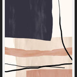 Cuadro Abstracto Azul Rosa y Negro II