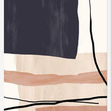Cuadro Abstracto Azul Rosa y Negro II