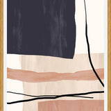 Cuadro Abstracto Azul Rosa y Negro II