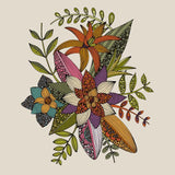 Canvas Jungle Flowers