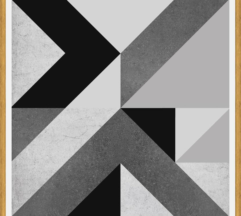 Cuadro Geométrico Neutro - Black & White