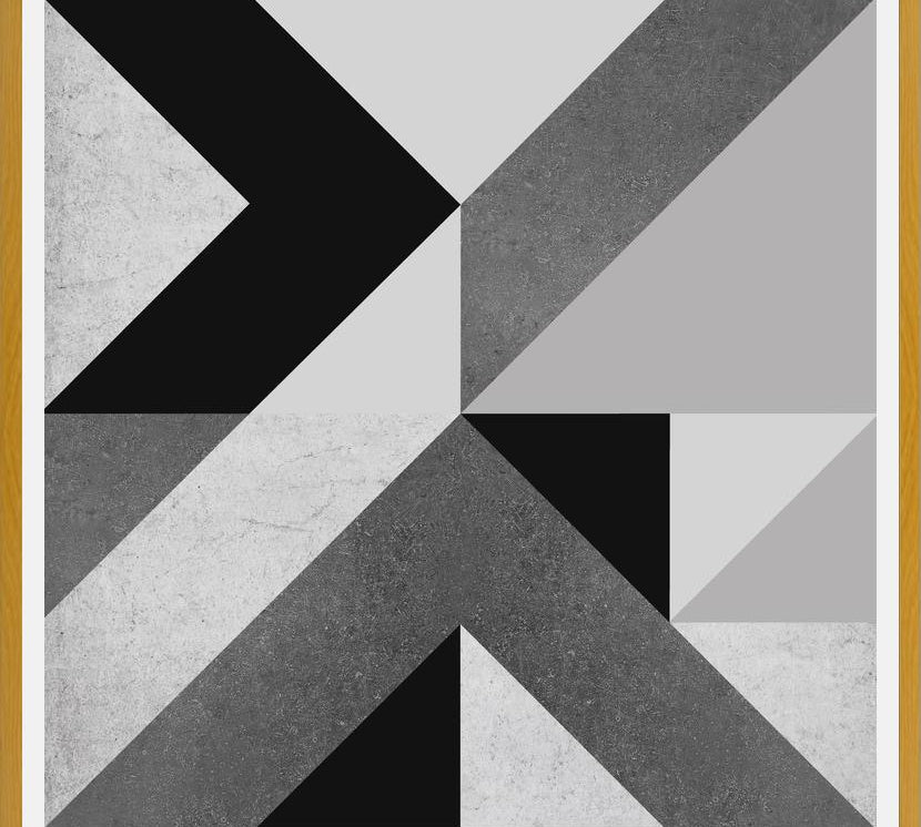 Cuadro Geométrico Neutro - Black & White