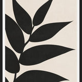 Cuadro Minimal Leaves - Black 01