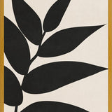 Cuadro Minimal Leaves - Black 01