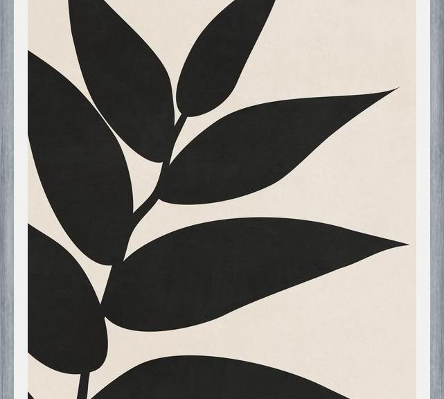 Cuadro Minimal Leaves - Black 01