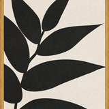 Cuadro Minimal Leaves - Black 01