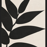 Cuadro Minimal Leaves - Black 01