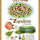 Cuadro Receta Carpaccio de Zapallitos