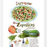 Cuadro Receta Carpaccio de Zapallitos
