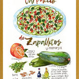Cuadro Receta Carpaccio de Zapallitos