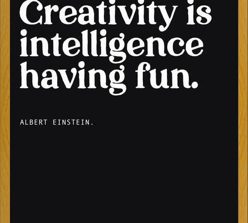Cuadro Creativity is intelligence having fun
