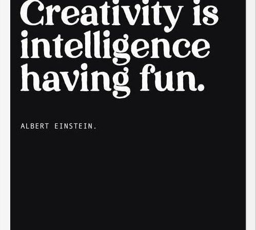 Cuadro Creativity is intelligence having fun
