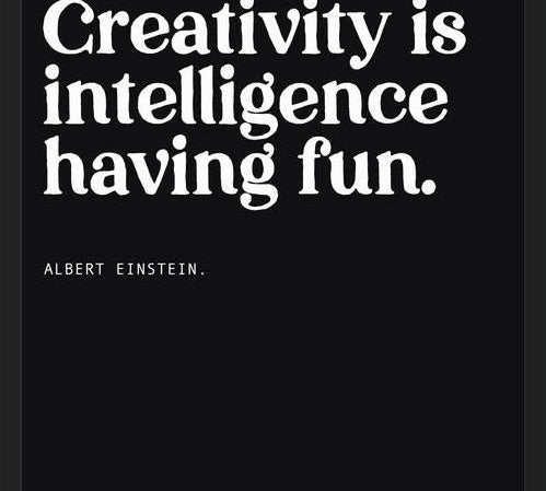 Cuadro Creativity is intelligence having fun
