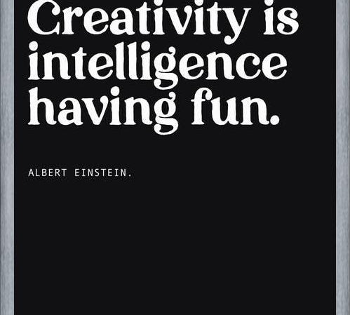Cuadro Creativity is intelligence having fun