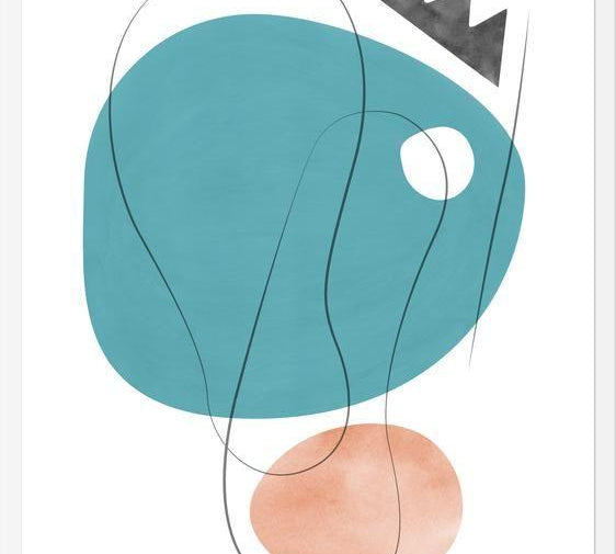 Cuadro Abstraction with gray lines 5