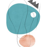Canvas Abstraction with gray lines 5
