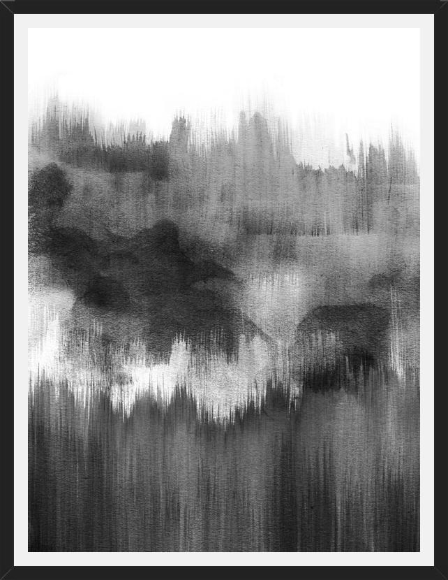 Cuadro Black watercolor brush strokes