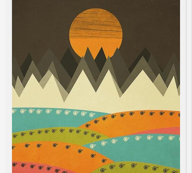 Cuadro Geometric landscape 07