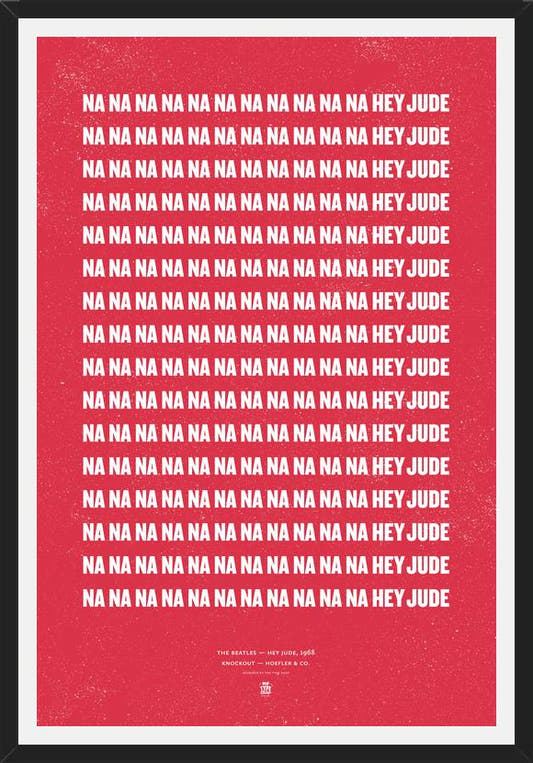 Cuadro The Beatles - Na Na Na, Hey Jude Red