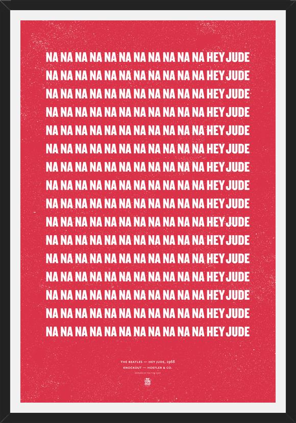 Cuadro The Beatles - Na Na Na, Hey Jude Red