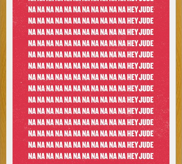 Cuadro The Beatles - Na Na Na, Hey Jude Red