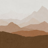 Papel Mural Abstract mountain brown