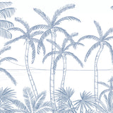 Papel Mural Palmeras Azul