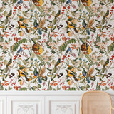 Papel Mural Floral and Birds XXXII