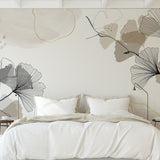 Papel Mural Watercolor Ginkgo Warm