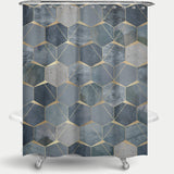 Cortina de Baño Diamantes Azules -  Geométrico