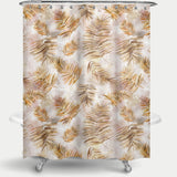 Cortina de Baño Watery Palms Orange gold