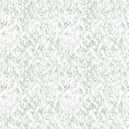 Papel Mural Watercolor Green leaves