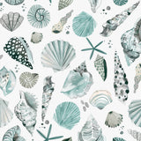 Mantel de Hule Sea Shells Ocean Blue