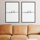Set de Cuadros Inhale y Exhale