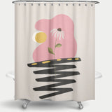 Cortina de Baño Abstract Shapes & Flower 3