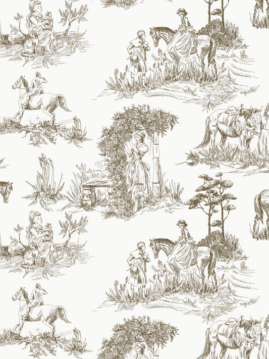 Papel Mural Toile de Jouy Sepia