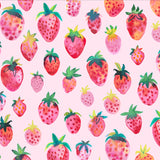 Mantel de Hule Sweet Fruit Strawberries Pink