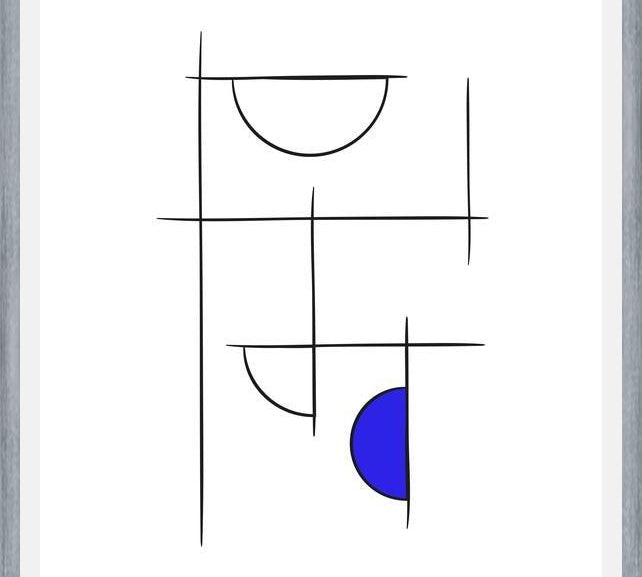 Cuadro Minimalíneas Azul