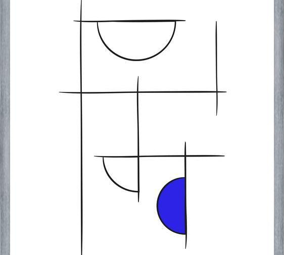 Cuadro Minimalíneas Azul