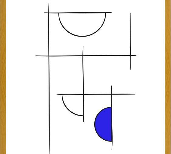 Cuadro Minimalíneas Azul